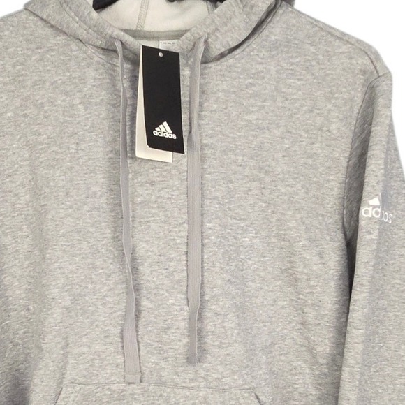 adidas Tops - Adidas Hoodie Womens Small Gray Fleece Pullover Sweatshirt Athletic Casual NWT